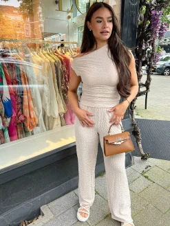 Discount Veerle 2 Delig Pattern Set Beige Sets