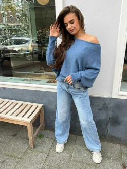 Best Vlinder Trui Denim Blue Truien