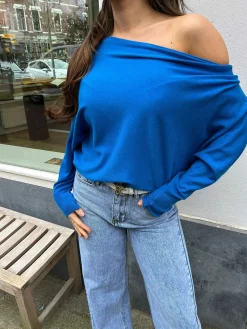 Fashion Vlinder Trui Kobalt Truien