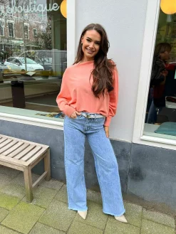 Online Vlinder Trui Peach Truien