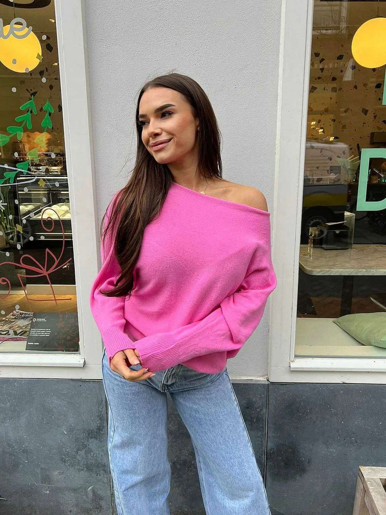 Outlet Vlinder Trui Pink Truien