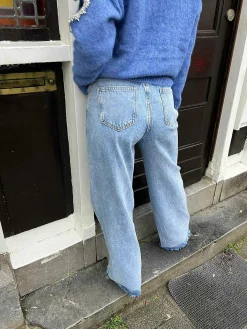 Fashion Wide Leg Jeans Blue Broeken