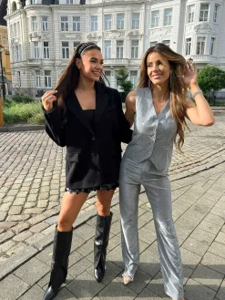 Sale Yuna Sparkle Gilet Silver Gilets