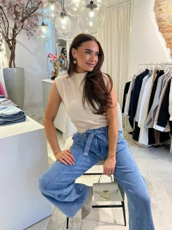 New Zarah Top Beige Tops & Blousjes